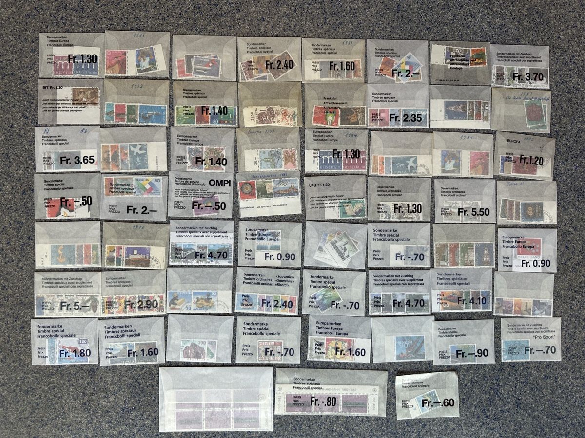 Alle Briefmarken: Schweiz - ABOWARE hoher Anschaffungswert – Gebraucht aus Schmitten / FR von Samsara169