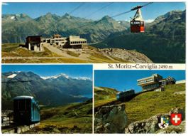St. Moritz - 3 Bild AK Corviglia
