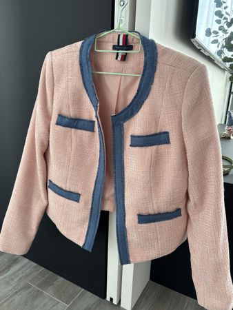 Tommy Hilfiger Tweed Jacket - Pink & Blue - Size 8