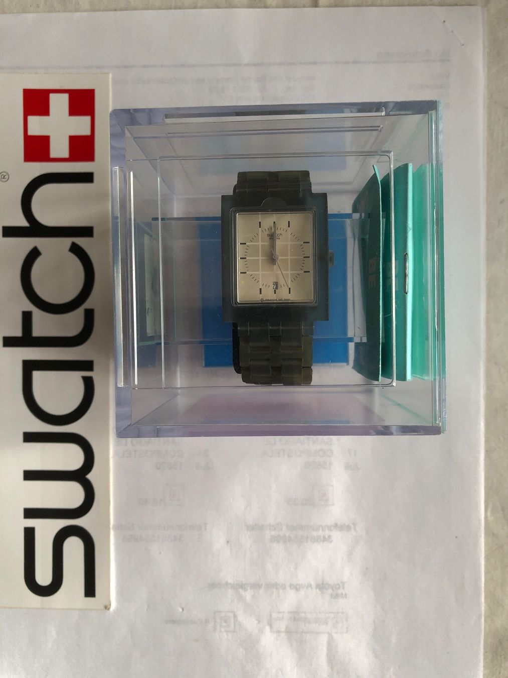 Swatch Montres: SWATCH SQUARE SYNTHETIC von 2000 – Neuf avec emballage d'origine à Biel/Bienne par winnertaco