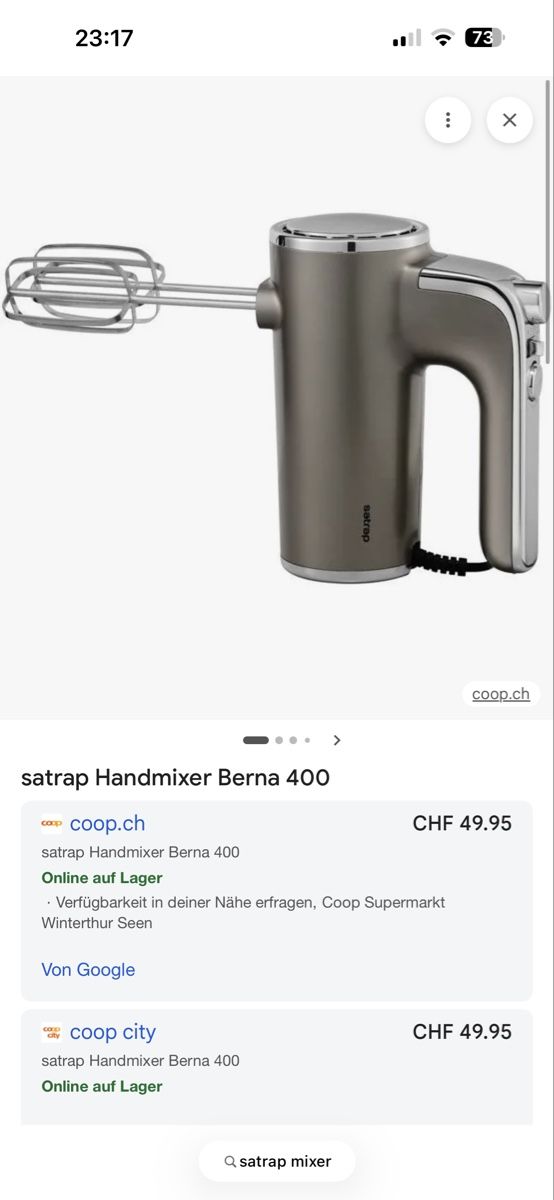 Elettrodomestici da cucina: Handmixer Neu Ungebraucht – Nuovo (secondo la descrizione) da Winterthur venduto da Ale_lgf6 5