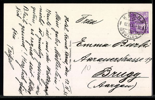Cartes postales: AK Kerns, Ortsansicht mit Arvigrat – D'occasion à Berlin par bartko-reher 1