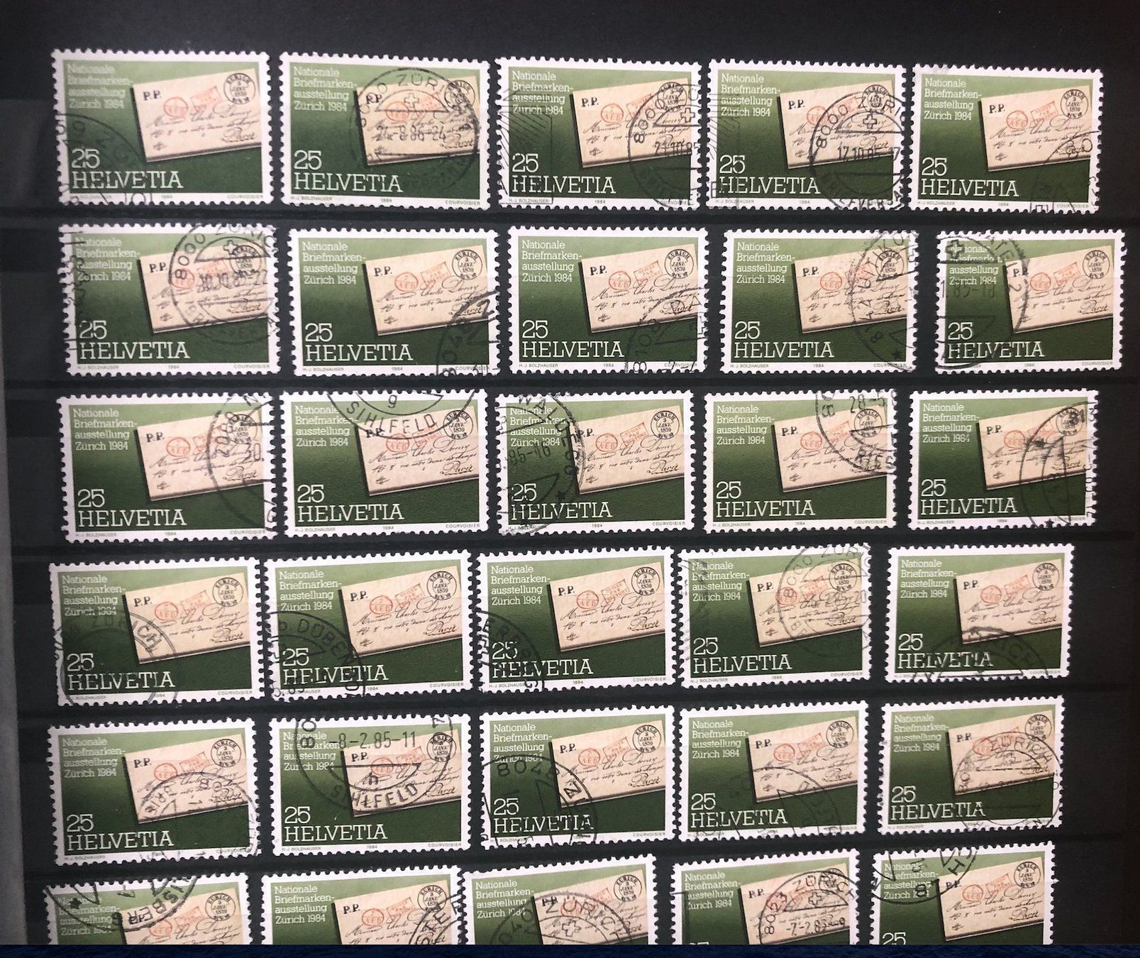 Tutti i francobolli: Nr.705 mit Stempel 45 Stück – Usato da Aarau venduto da Billa007 1