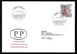 Sonderbrief S. 1321 650 Jahre Nidau 4.1.1988