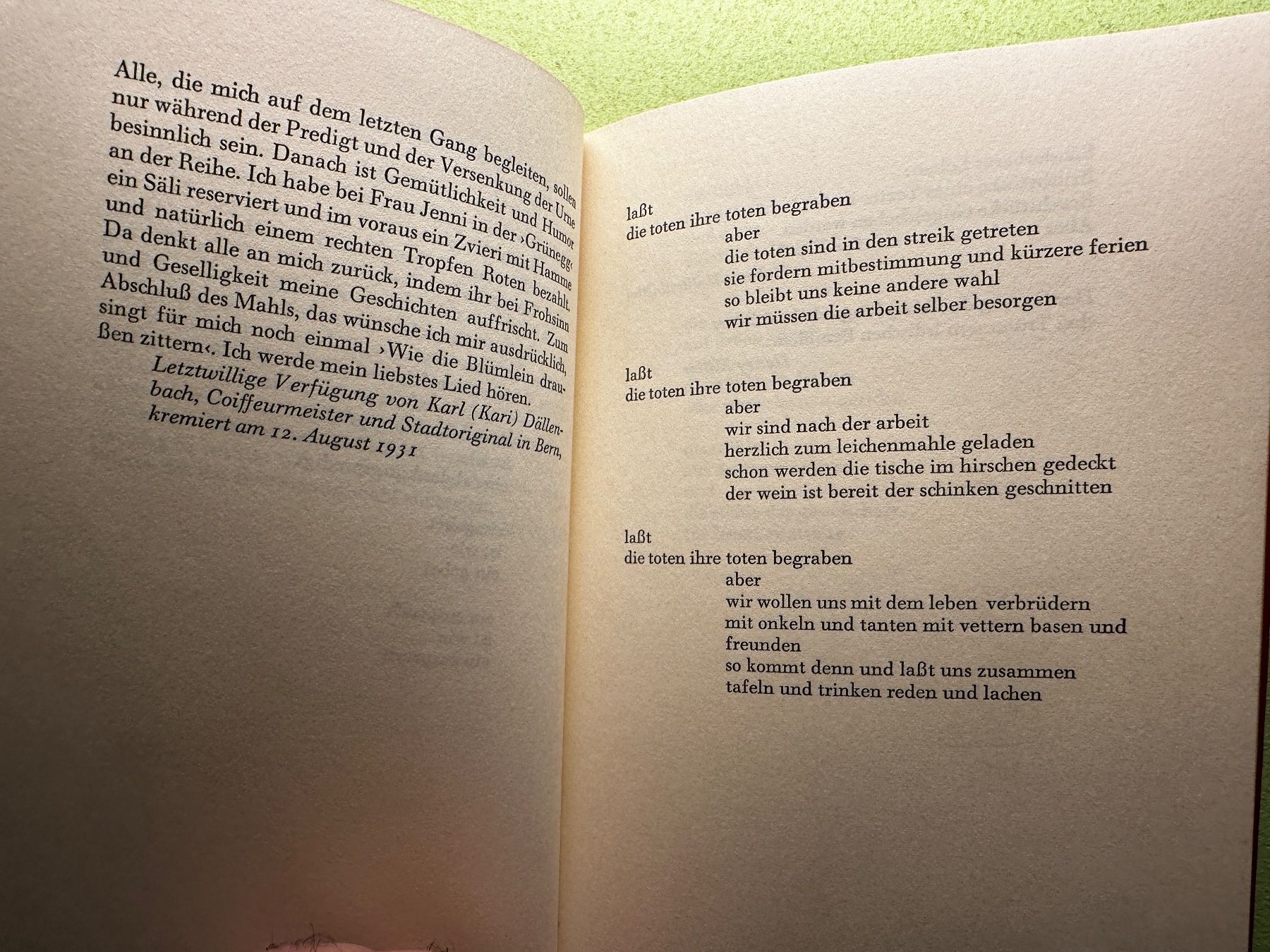 Libri: Kurt Marti: Leichenreden. – Usato da Zürich venduto da allp 2