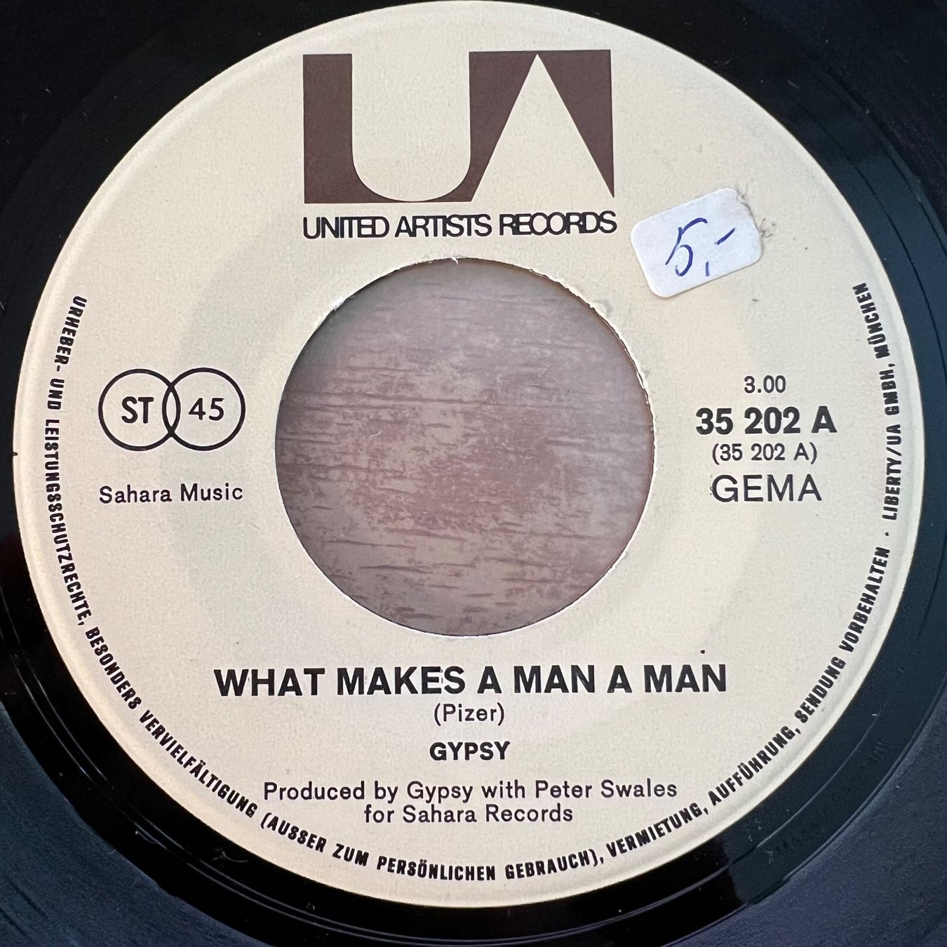Schallplatten: Gypsy - What Makes A Man A Man / 1. D-Press. 1971 – Gebraucht aus Gais von soundcave57 2