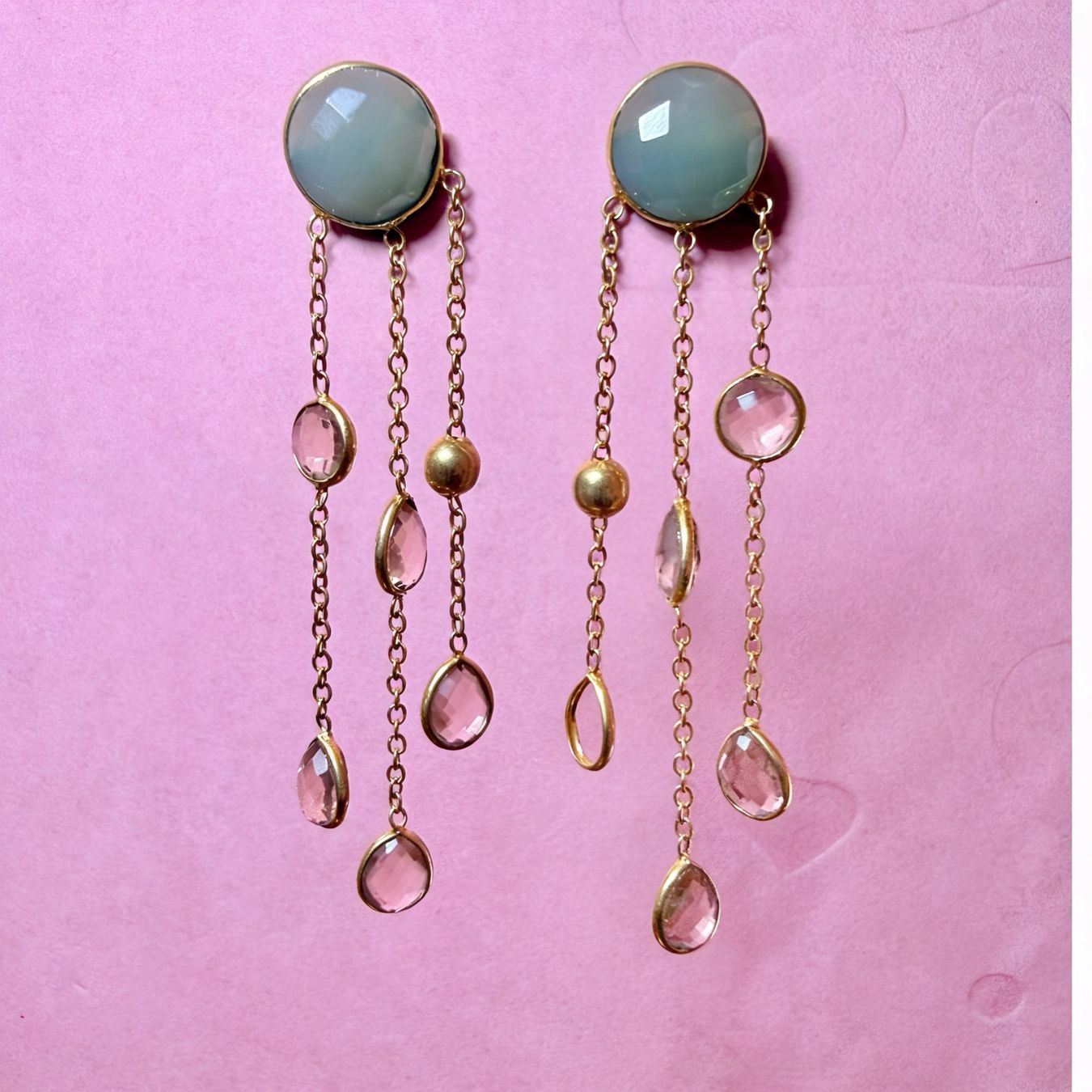 Ohrringe & -stecker: Boucles d’oreilles Quartz et Calcédoine – Neu und originalverpackt aus St-Maurice von Sandrinette123 1