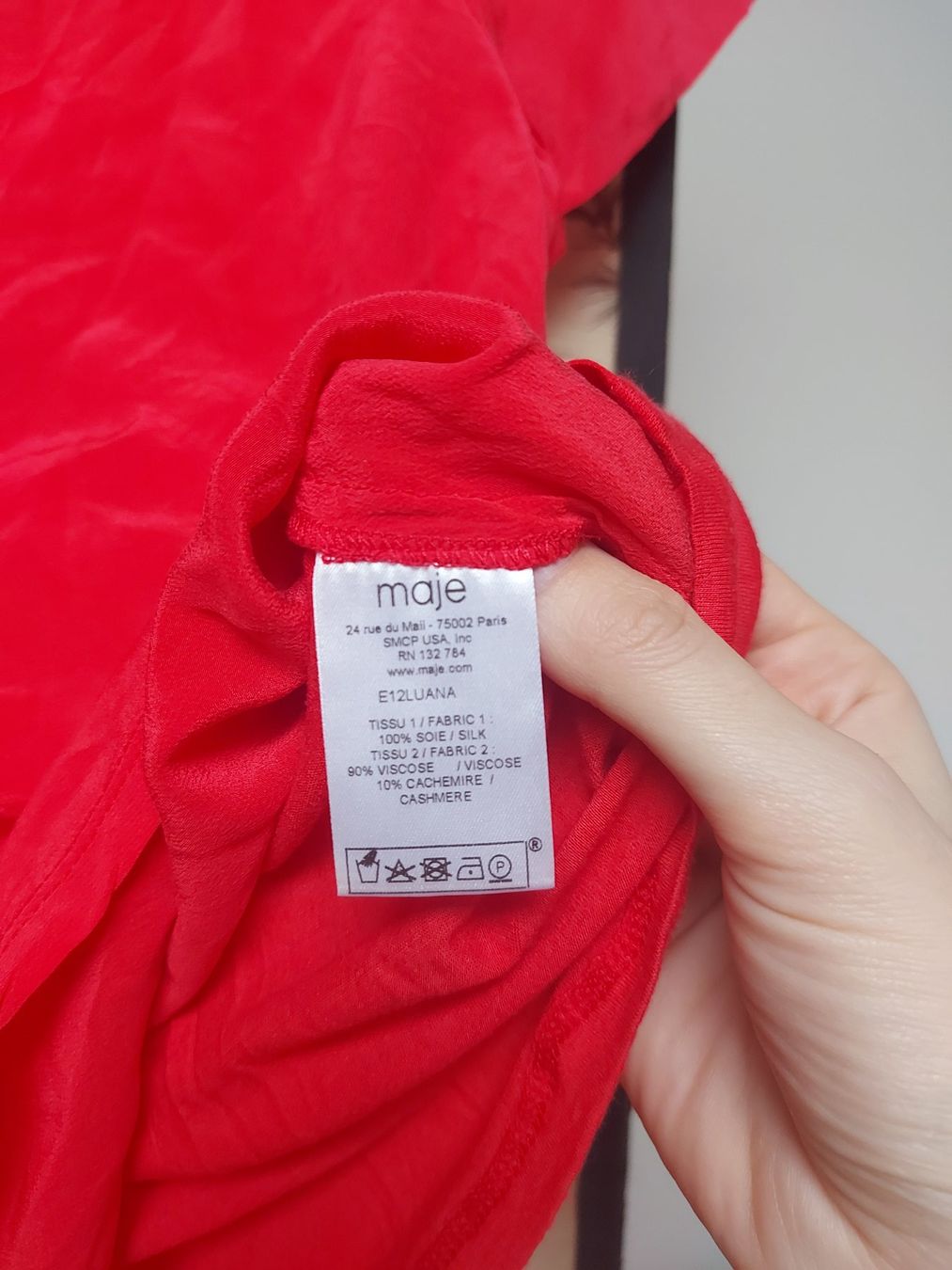 Maje Top: Top Maje en soie - Taille S/M – Usato da Lausanne venduto da Super-cerise 3
