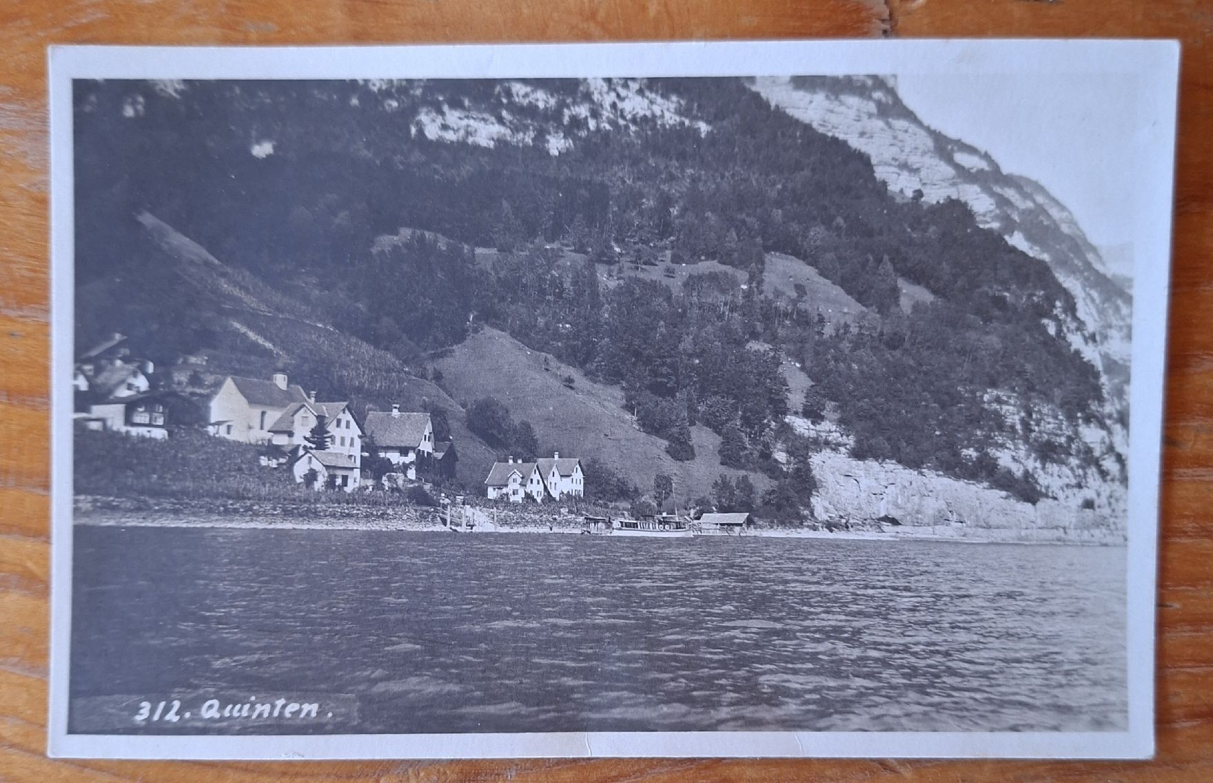 Ansichtskarten: Quinten am Walensee um 1930, alte Ansichtskarte – Gebraucht aus Siebnen von Leissav