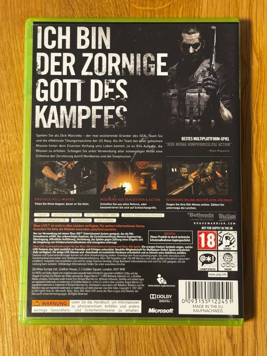 Giochi: Rogue Warrior - CIB - Xbox 360 – Usato da Uster venduto da GamesAndStuff 1