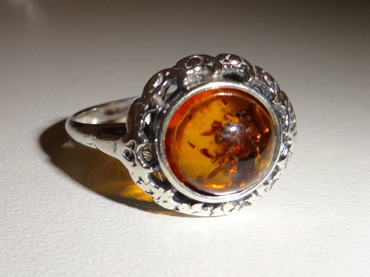 Anelli: ECHT! * Bernstein RING 925 Silber VP 75,- – Nuovo e nell'imballaggio originale da Visp venduto da steinschmuckwelt 2