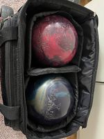 2er Bowlingtasche mit 2 Kugeln, perfekt für den Sommer!55