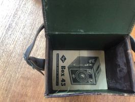 Agfa Box 45 Kamera Ledertasche mit Anleitung