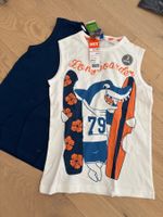 Lot 2x t-shirt Débardeur tanktop garçon requin 134 neuf