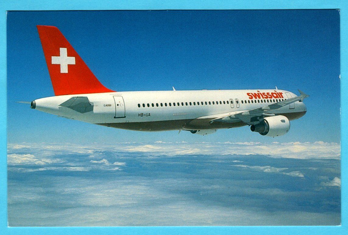 Cartoline postali: Swissair Airbus A320 Postkarte – Usato da Zürich venduto da Sion2006