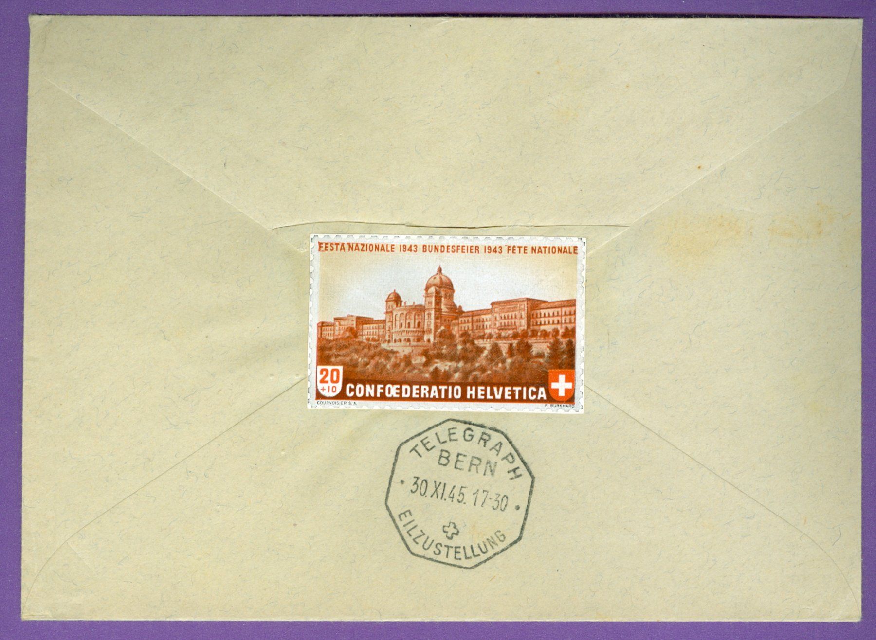 Tutti i francobolli: 1945 Schweiz Bedarfspost – Usato da Zürich venduto da yago-rot 1