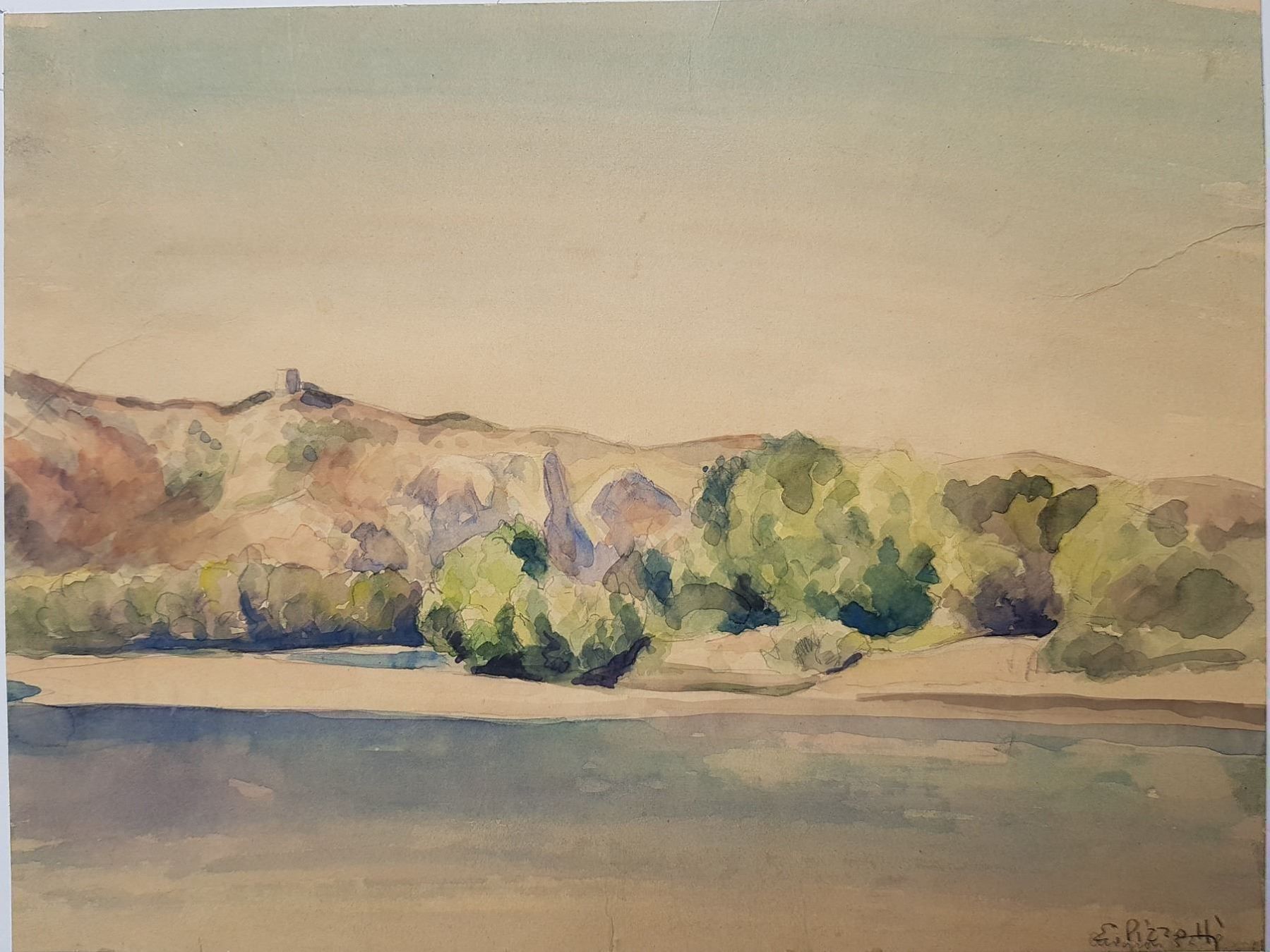 Dipinti: Ernest PIZZOTTI  belle aquarelle Avignon – Usato da Lausanne venduto da leneko