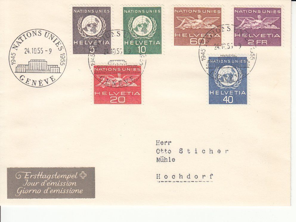 Tutti i francobolli: SBK D Vll22 - 27 FDC – Usato da Bürglen TG venduto da StampGraf