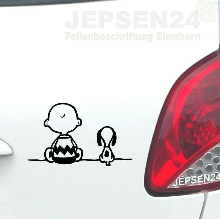 Snoopy Cartoon Hochwertigen Auto-Autoaufkleber 10 x 12 cm