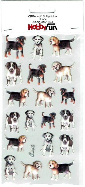 Sticker: Hobbyfun Softysticker Hunde – Nuovo e nell'imballaggio originale da Schlatt TG venduto da mavo85