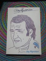 CLAY REGAZZONI CARTOON AUTOGRAMMKARTE SELTEN