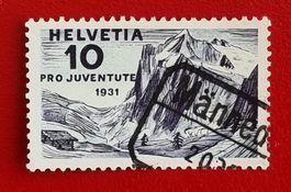 PRO JUVENTUTE 58 KASTENSTEMPEL MÄNNEDORF MEILEN 1931