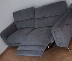 Sofa grau Elektrisch verstellbar