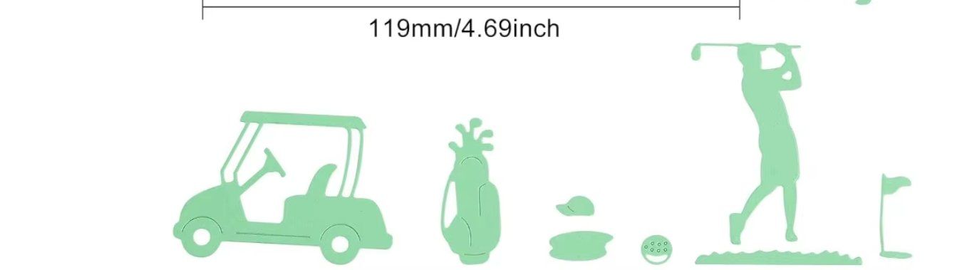 Schablonen: Neues Stanzschablonen-Set Golf – Neu und originalverpackt aus Effretikon von wenuss 4
