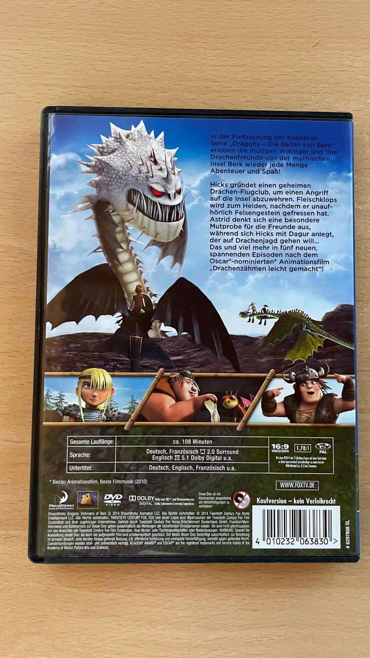 Tutti i DVDs: DRAGONS - Die Wächter von Berk – Usato da Glattfelden venduto da cybermaxx 1