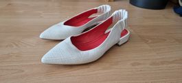 Pas de Rouge Slingpumps, Weiss, Gr. 36 - super Zustand!