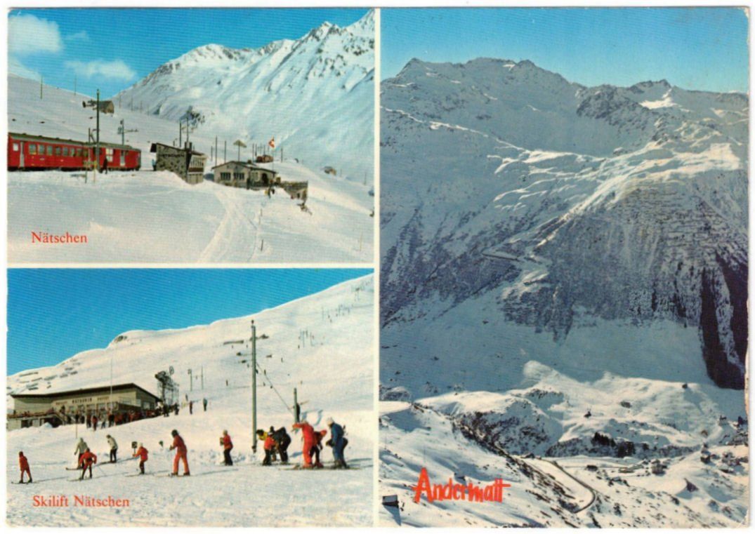 Cartoline postali: Andermatt - 3 Bild AK – Usato da Binningen venduto da Mountainrider