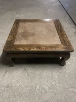Table basse style asiatique bois massif état usagé