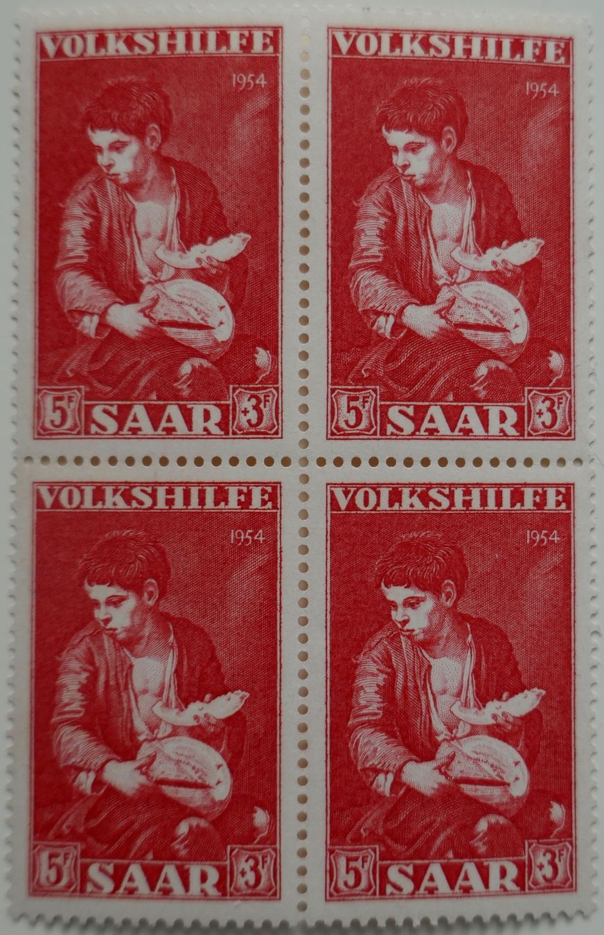 Alle Briefmarken: 1954 Saar Gemälde Viererblock Satzmarken postfrisch** – Neu (gemäss Beschreibung) aus Möhlin von PHILABARTIS 1