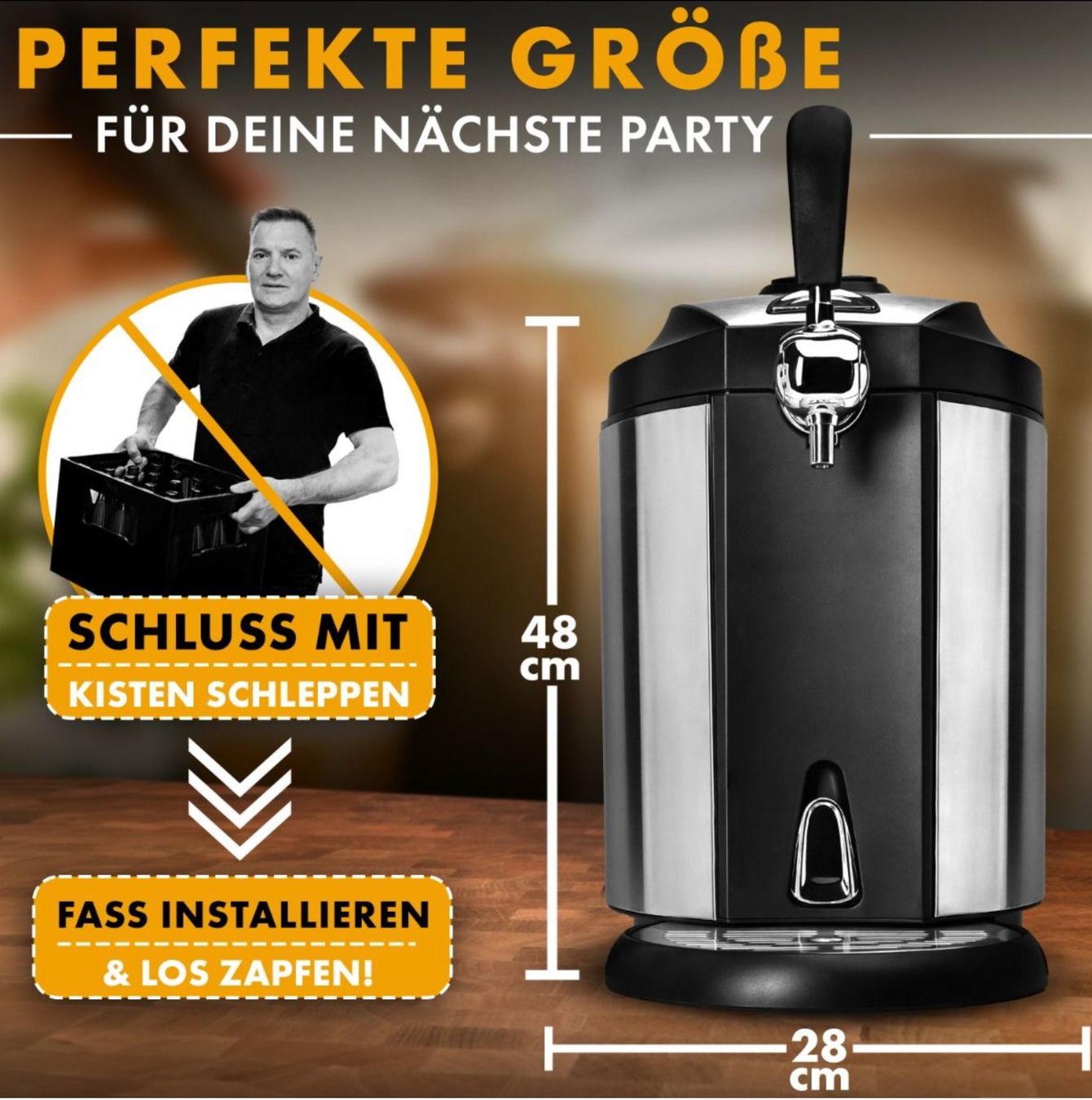 Elettrodomestici da cucina: Bierzapfanlage  edelstahl/schwarz – Nuovo e nell'imballaggio originale da Bülach venduto da StoreInShopSwiss 6