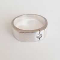 Silberring 925 mit Zirkonia Gr 18,5 mm , Unisex