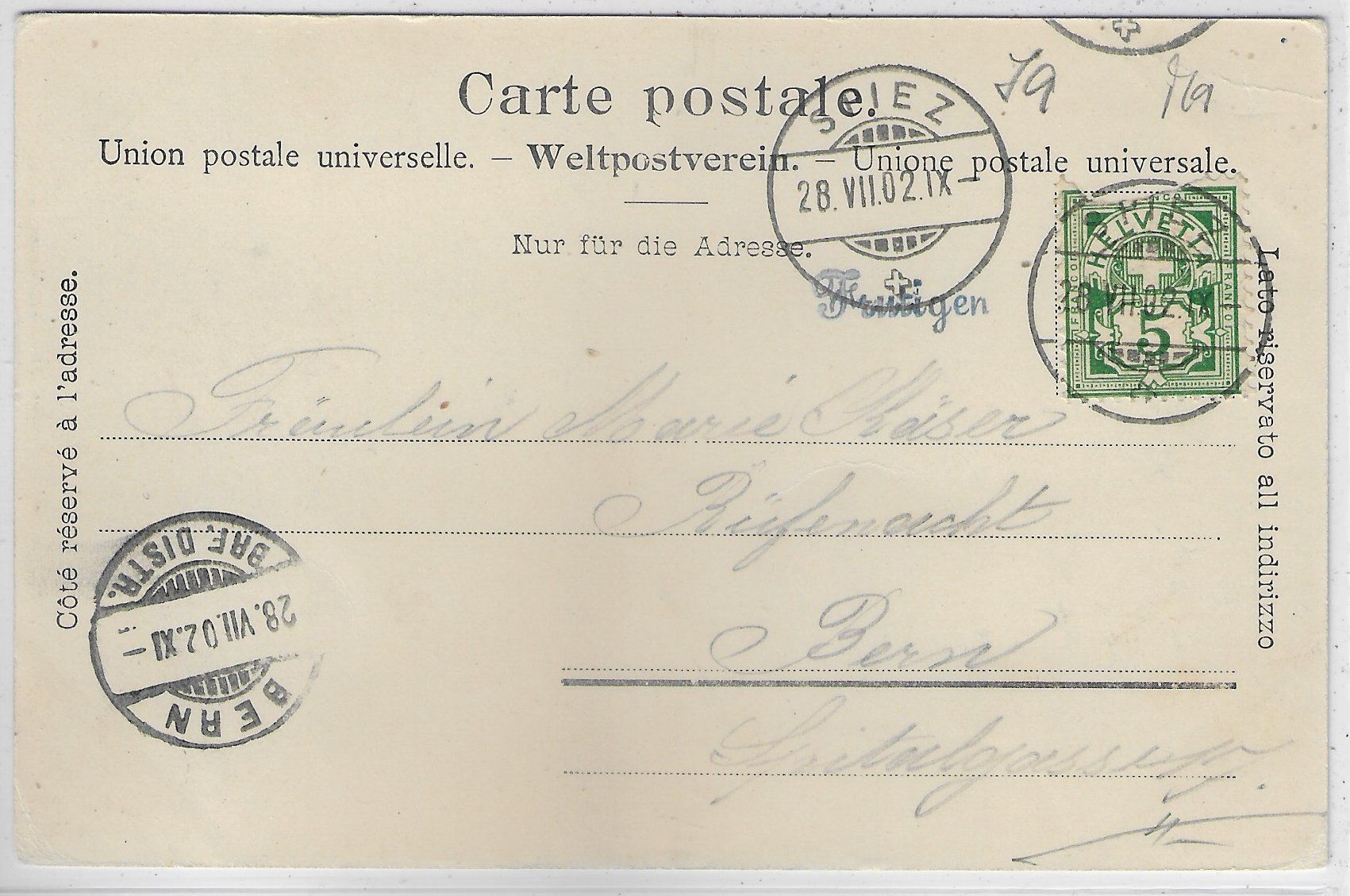 Cartes postales: Oeschinensee 1902 – D'occasion à Ettingen par Kartenplanet 1