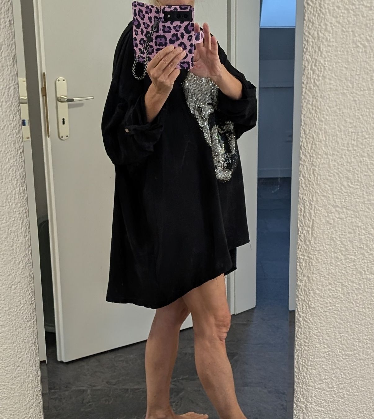 Tuniche: Tunika/Bluse Glitzer-Totenkopf – Nuovo (secondo la descrizione) da Rüfenach AG venduto da sen_vbz6 7