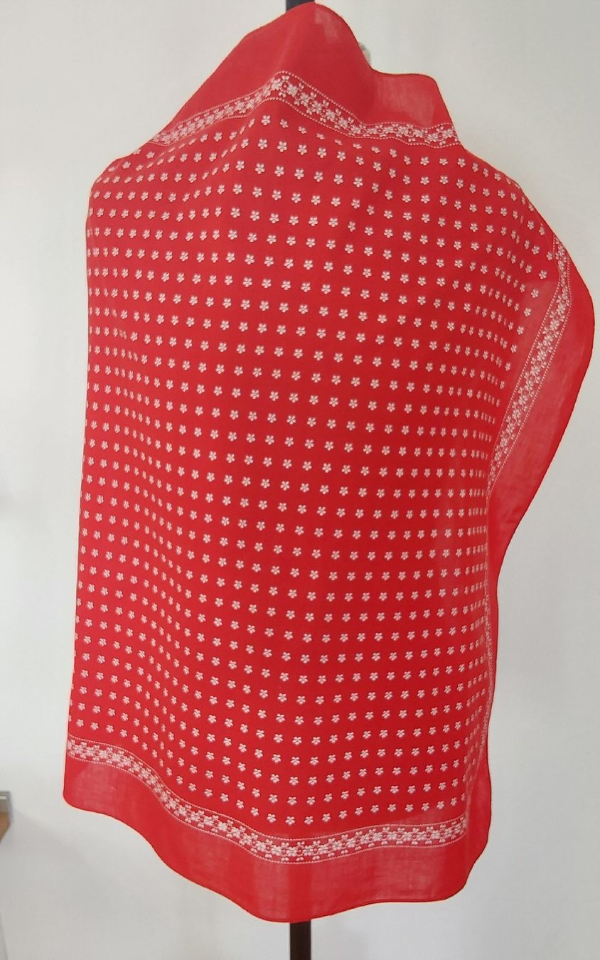 Foulard & Sciarpe: Baumwolltuch quadratisch rot – Nuovo (secondo la descrizione) da Köniz venduto da scopello12 1