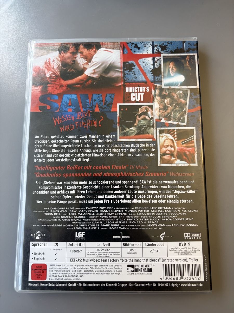 Alle DVDs: Saw, Director's Cut, DVD – Gebraucht aus Bern von dalmaxxi 1