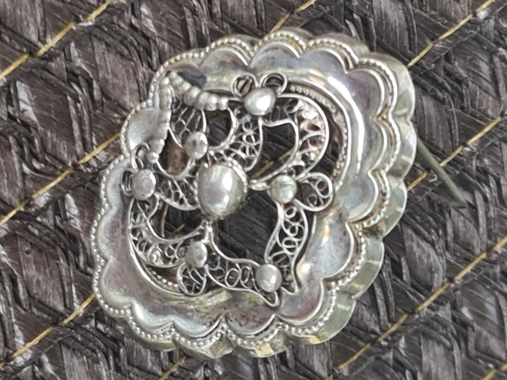 Spille & Fermagli: Antike Brosche Filigran Brosche Schmuck Silber 835 – Usato da Münchenbuchsee venduto da babilibern