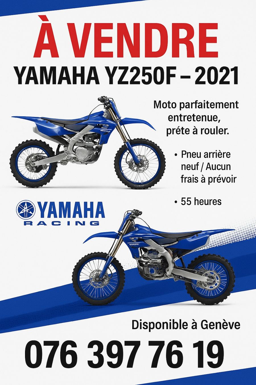 Yamaha Enduro: Yamaha YZF 250 2021 – Usato da Cartigny venduto da SystemeZ