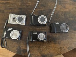Panasonic lumix digitalkameras 5 stk.
