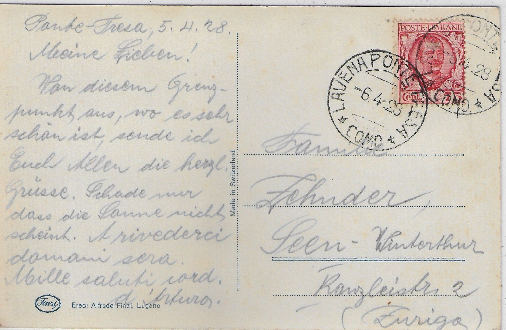 Cartoline postali: Ponte di Melide - Lago di Lugano – Usato da Ettingen venduto da Kartenplanet 1