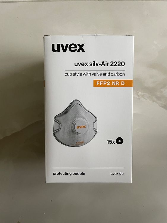 Uvex 8732.210 C2210 Silv-air Maske, Cup Form Mit Ventil Bei