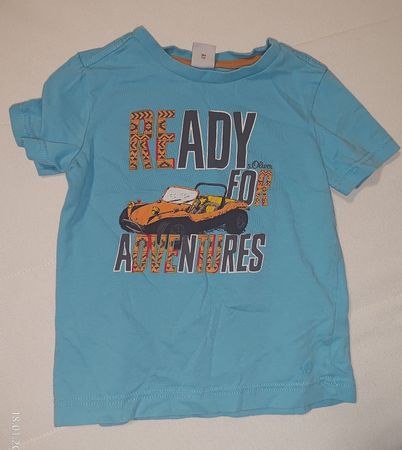 S.Oliver T-Shirt, Türkis, Auto Motiv, Gr. 104/110
