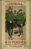 FISCHER FEHRALTORF, LITHOGRAPHIE, PLAKAT 1909, MILITÄR