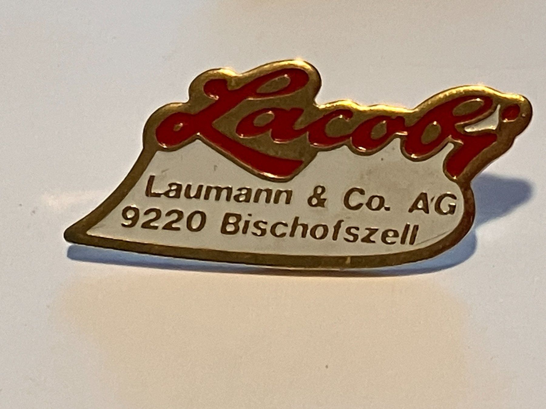 Placchette & Badge: 1 Pin Laumann & Co AG Bischofszell Jacobi – Usato da Basel venduto da djwwpp