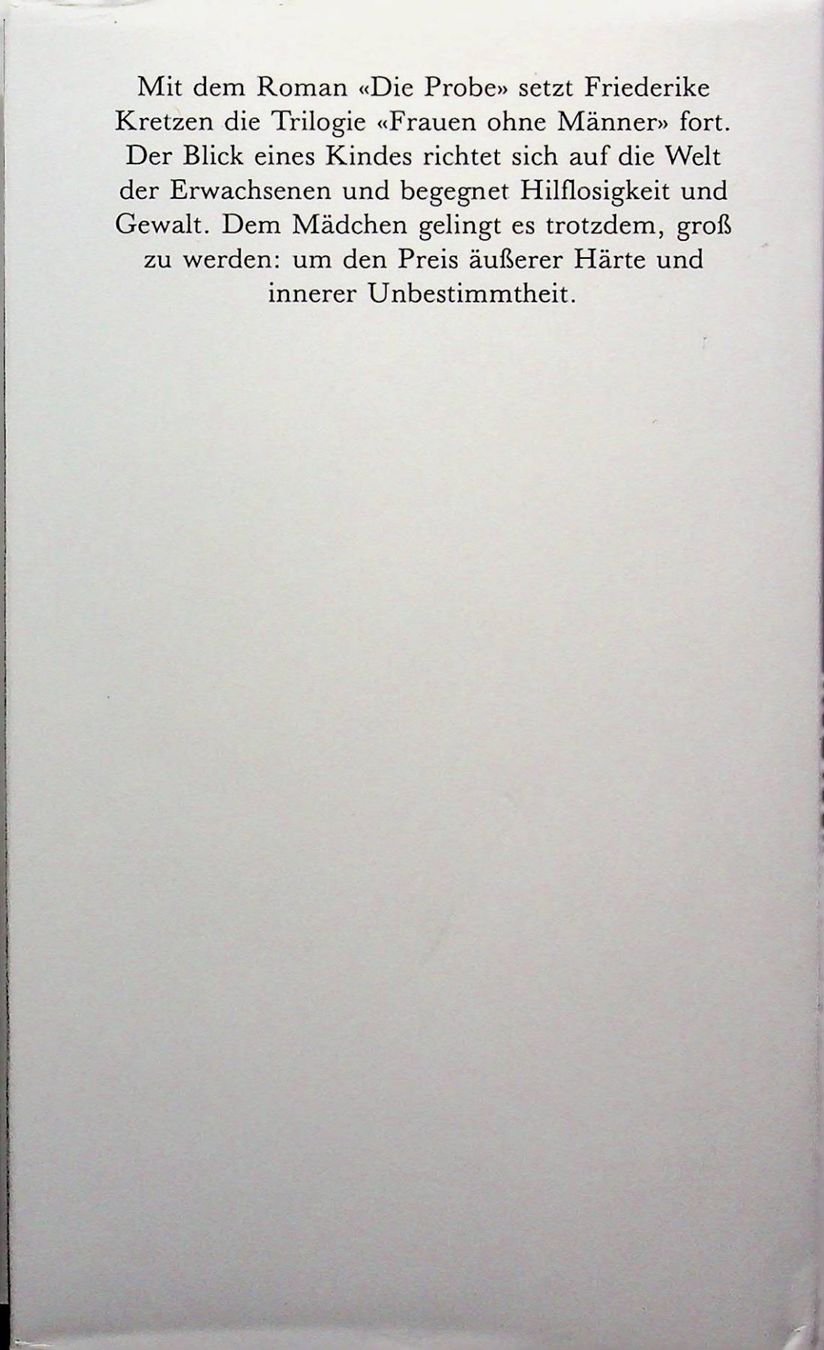 Libri: Friederike Kretzen Die Probe GB Ex Libris 1993 – Usato da Reitnau venduto da Zaomir 1
