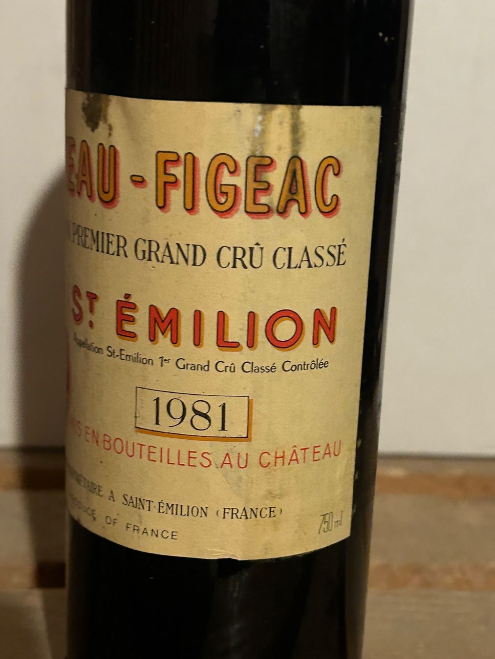 Wein: Château Figeac 1981 Saint-Emilion Grand Cru – Neu (gemäss Beschreibung) aus Roche VD von avediscipule 4