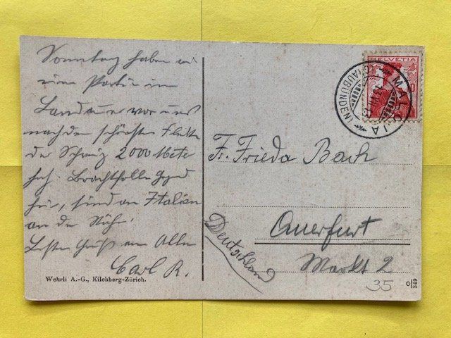 Ansichtskarten: AK 9757  Schweizer Alpenpost 1913 – Neu (gemäss Beschreibung) aus Grabs von paggi01 1